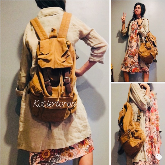 Handbags - Koolertoron Vintage Canvas Rucksack✌️